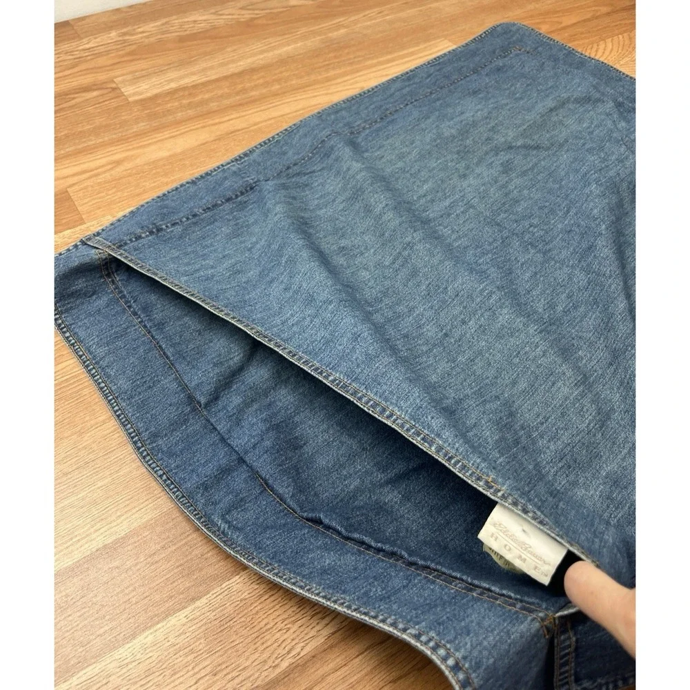 Vintage Eddie Bauer Home Pillow Sham Denim Reversible 100% Cotton